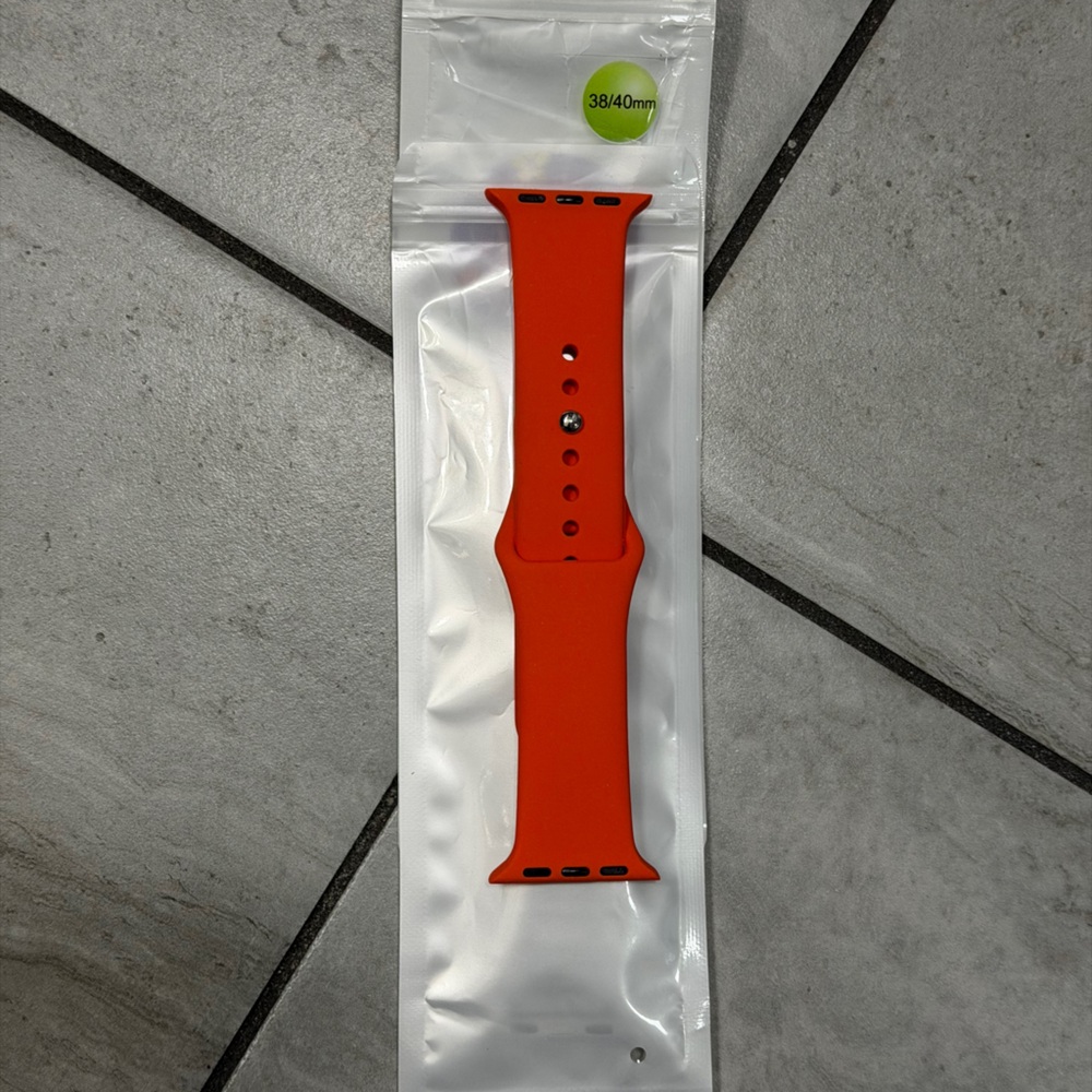 NWT Bright Orange  SILICONE Replacement Band Apple Watch 38/40 Never been Used!!